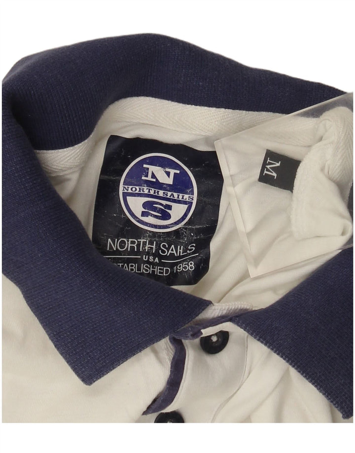 Camisa polo masculina North Sails gráfica média branca