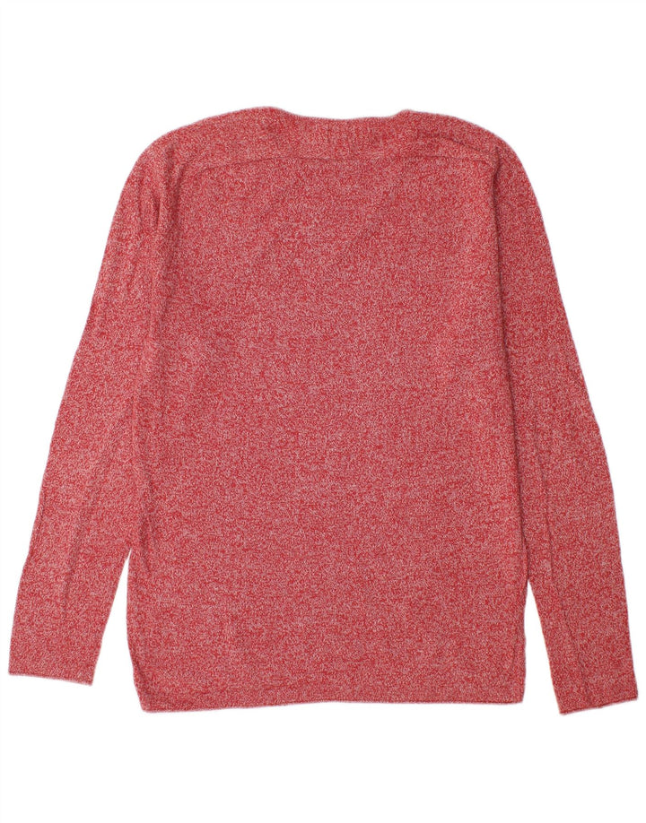 Zara Suéter masculino com gola redonda, médio vermelho manchado