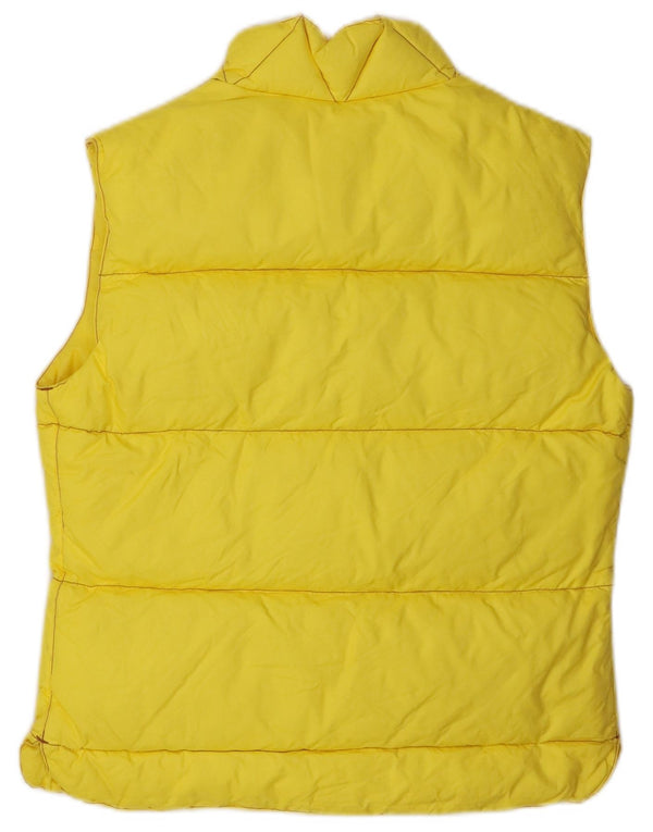 Colete acolchoado feminino Murphy & Nye UK 10 pequeno nylon amarelo