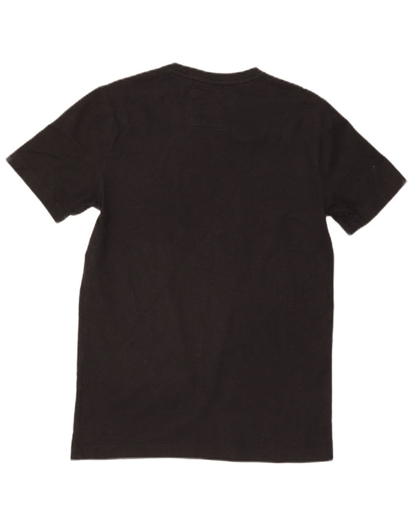 Crew Clothing Mens Camiseta Top Pequeno Algodão Preto