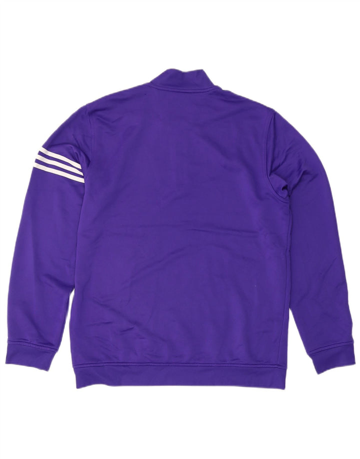 ADIDAS Mens Climalite Zip Neck Moletom Jumper Grande Roxo Poliéster