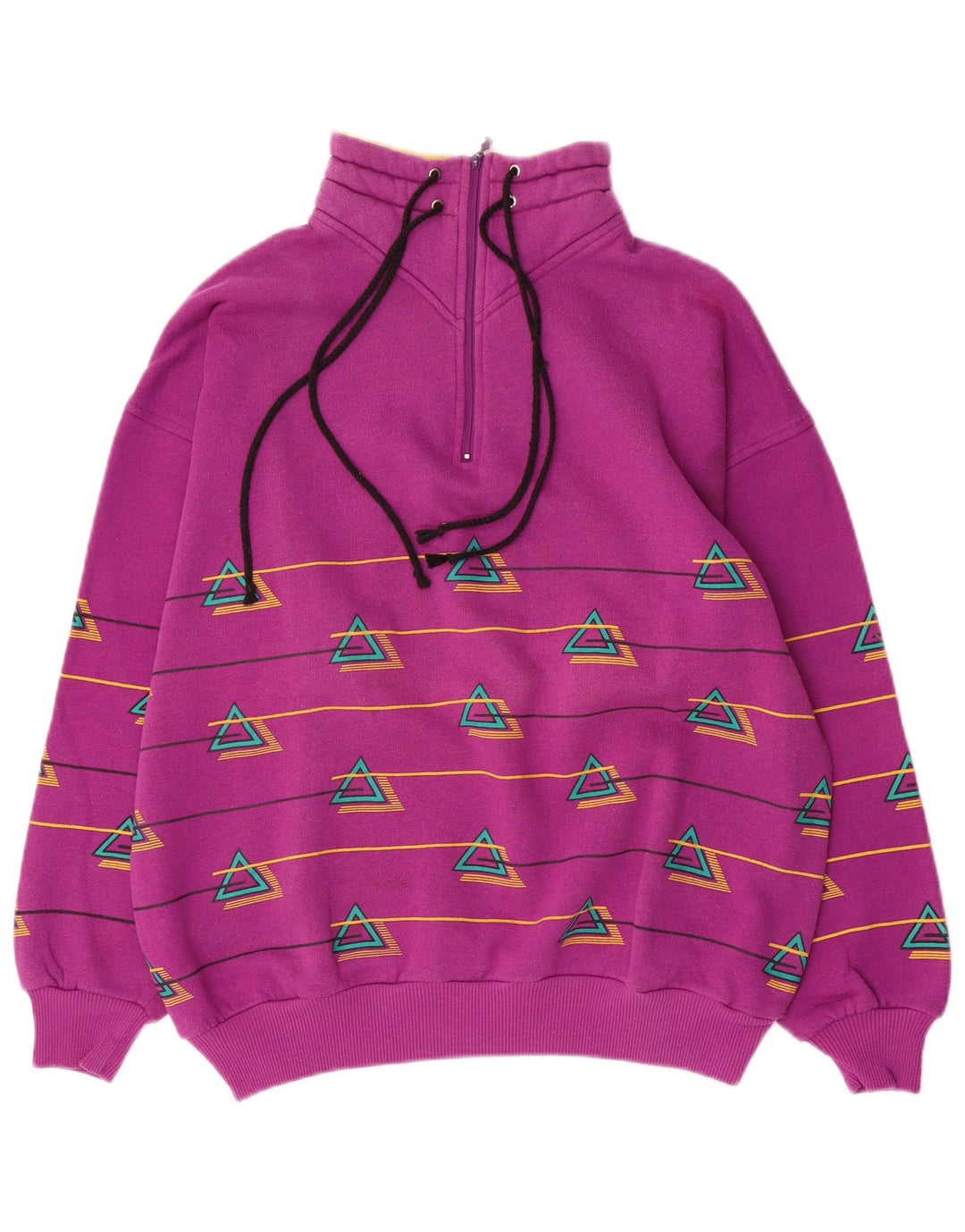Rodeo feminino gráfico completo agasalho EU 40 médio rosa geométrico retrô