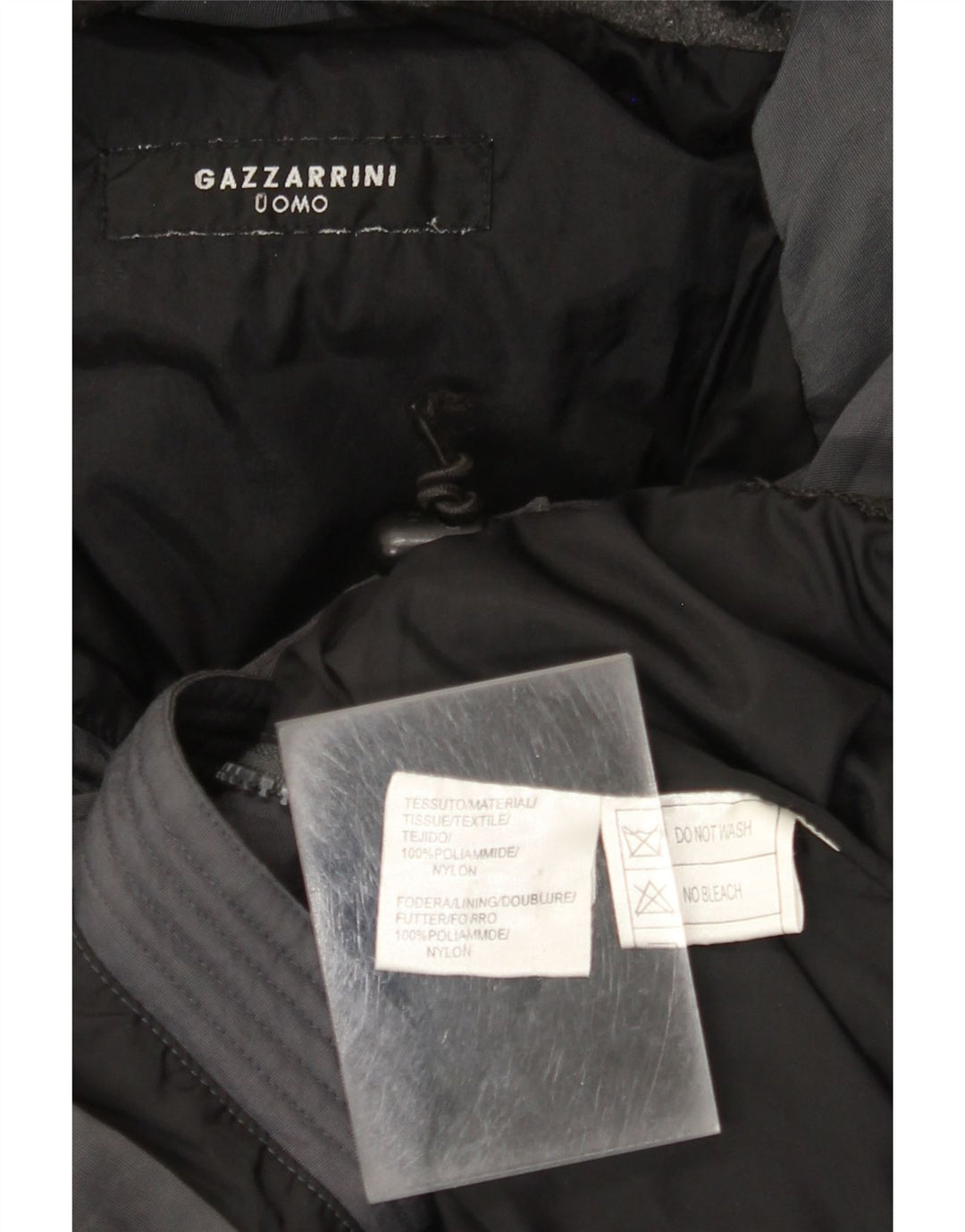 Casaco masculino acolchoado com capuz Gazzarrini UK 42 XL preto poliamida