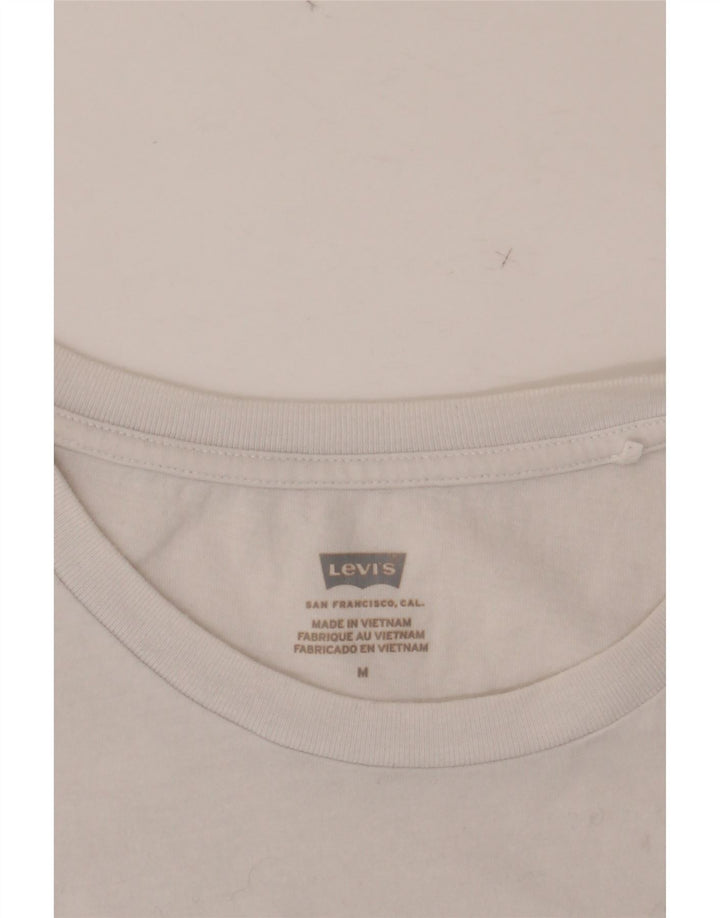 Camiseta feminina gráfica LEVI'S UK 14 médio branco