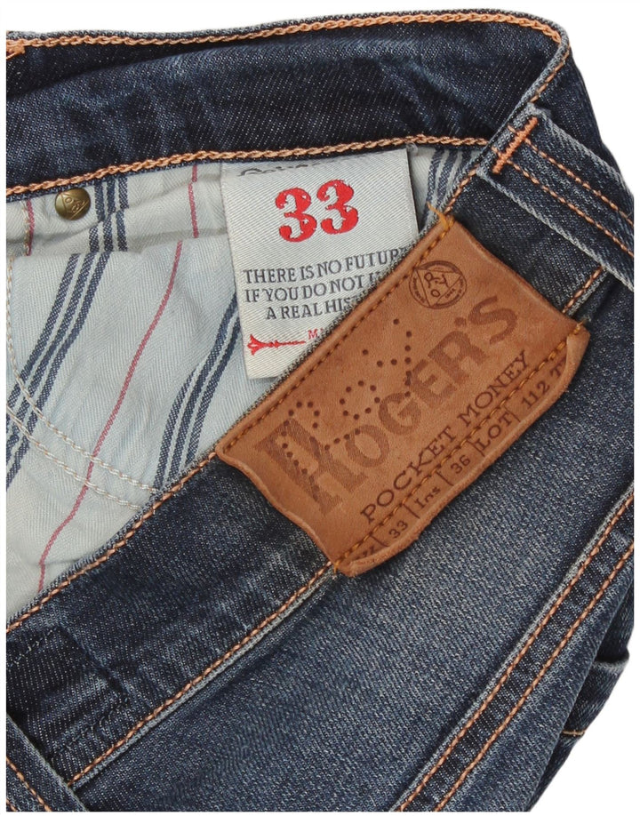 Roy Rogers Mens Jeans Slim W33 L31 Azul Marinho
