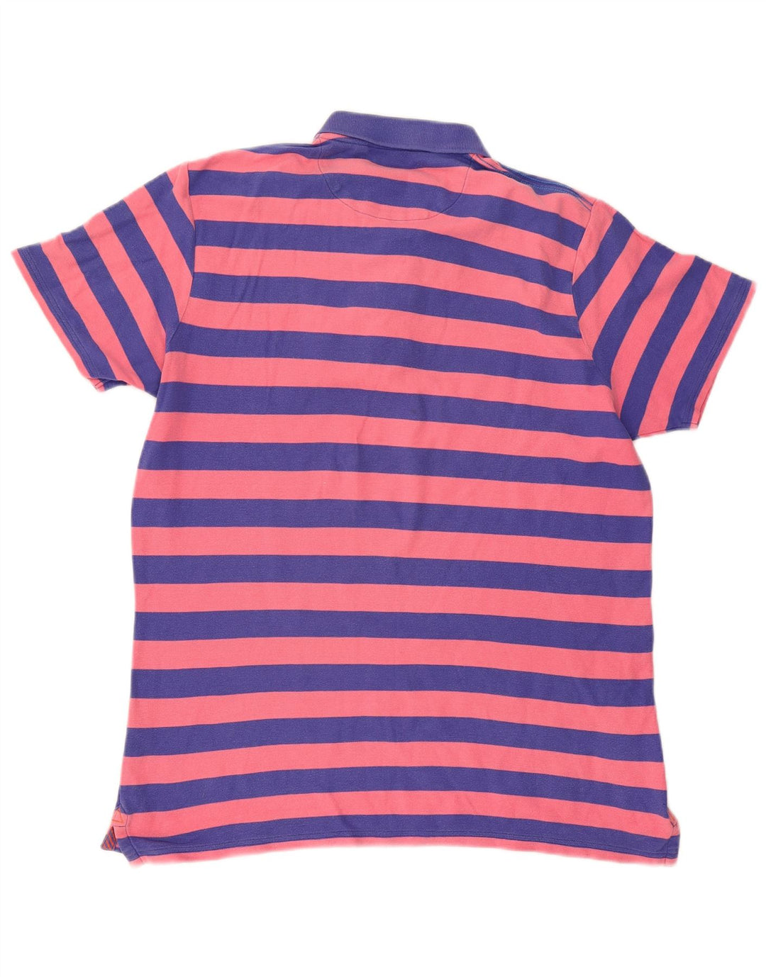 Camisa polo masculina Fat Face grande algodão listrado azul