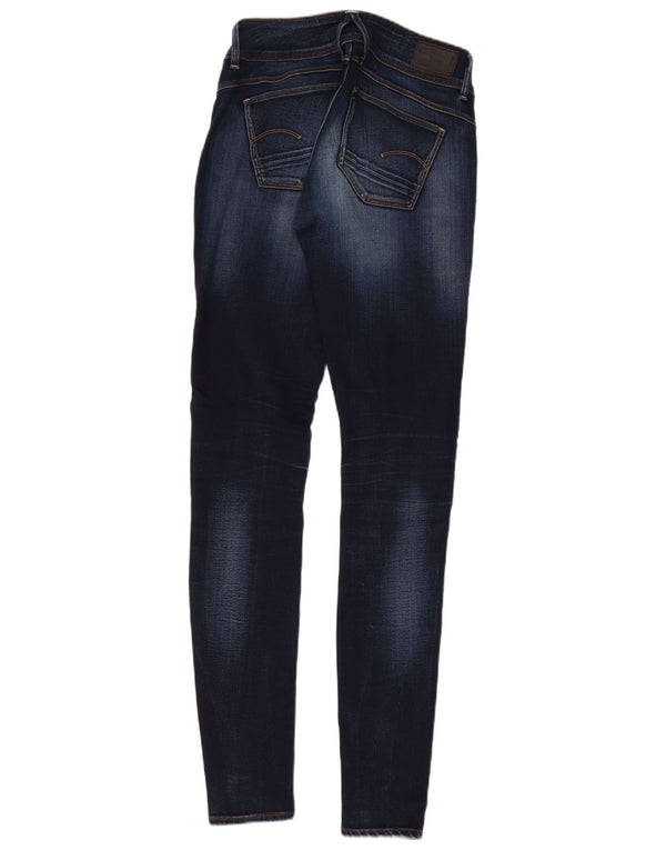 G-Star feminino Lynn cintura média jeans skinny W30 L36 azul marinho