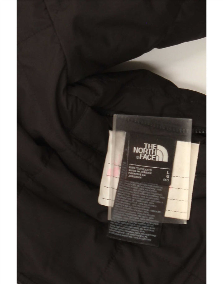 Casaco acolchoado reversível The North Face Girls 11-12 anos grande preto