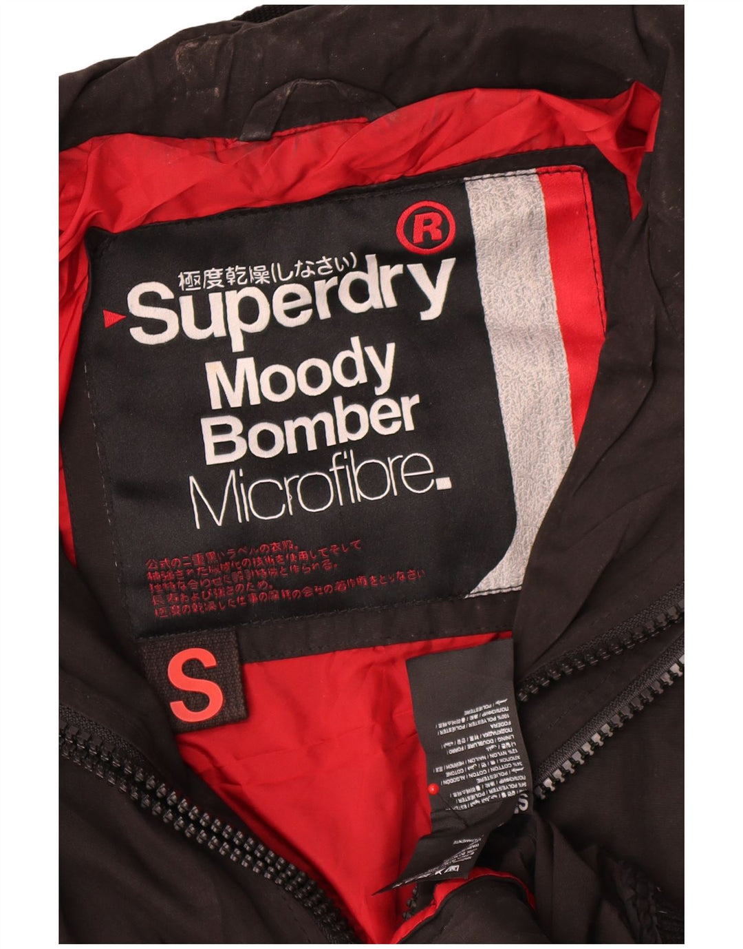 Jaqueta bomber masculina Superdry UK 36 poliéster preto pequeno