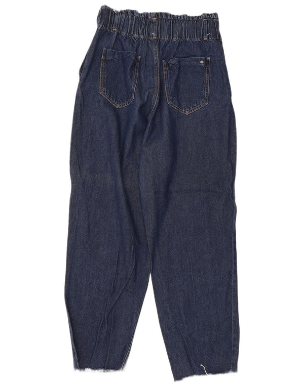 Zara Jeans feminino cintura alta solto EU 40 médio W30 L28 algodão azul marinho