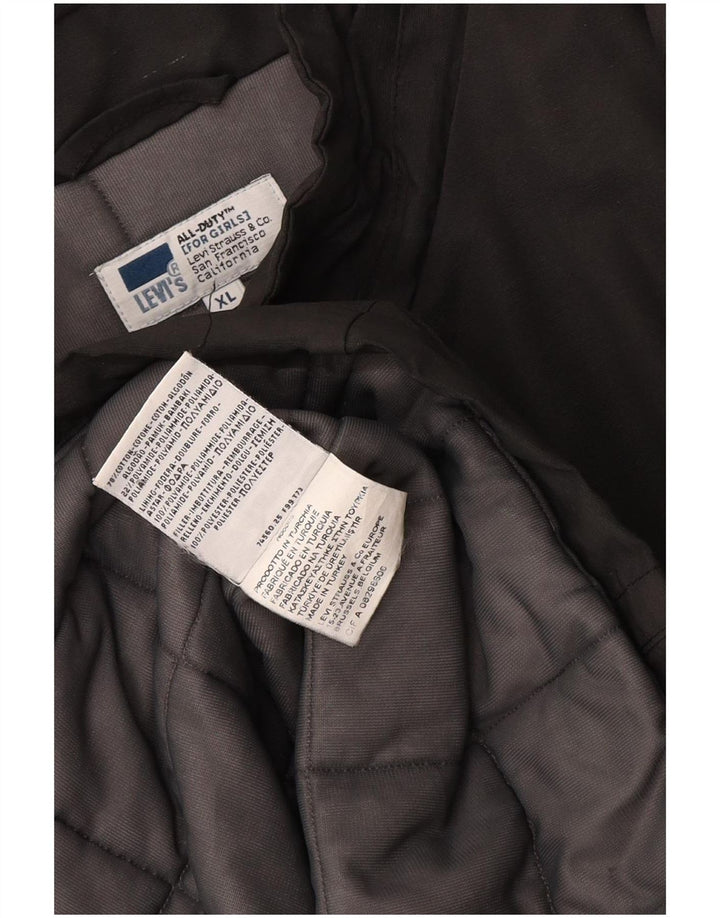 Casaco corta-vento feminino Levi's UK 18 XL algodão cinza