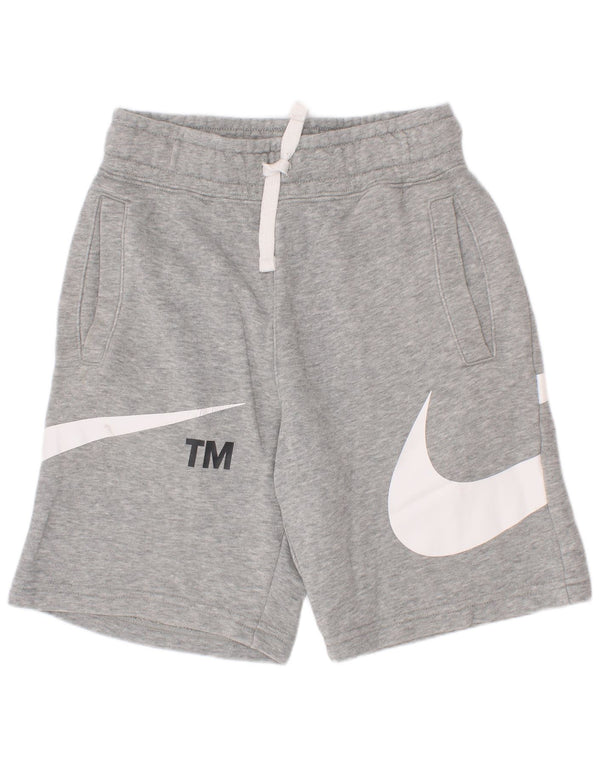 Shorts esportivos gráficos Nike Boys 8-9 anos pequeno cinza manchado de algodão