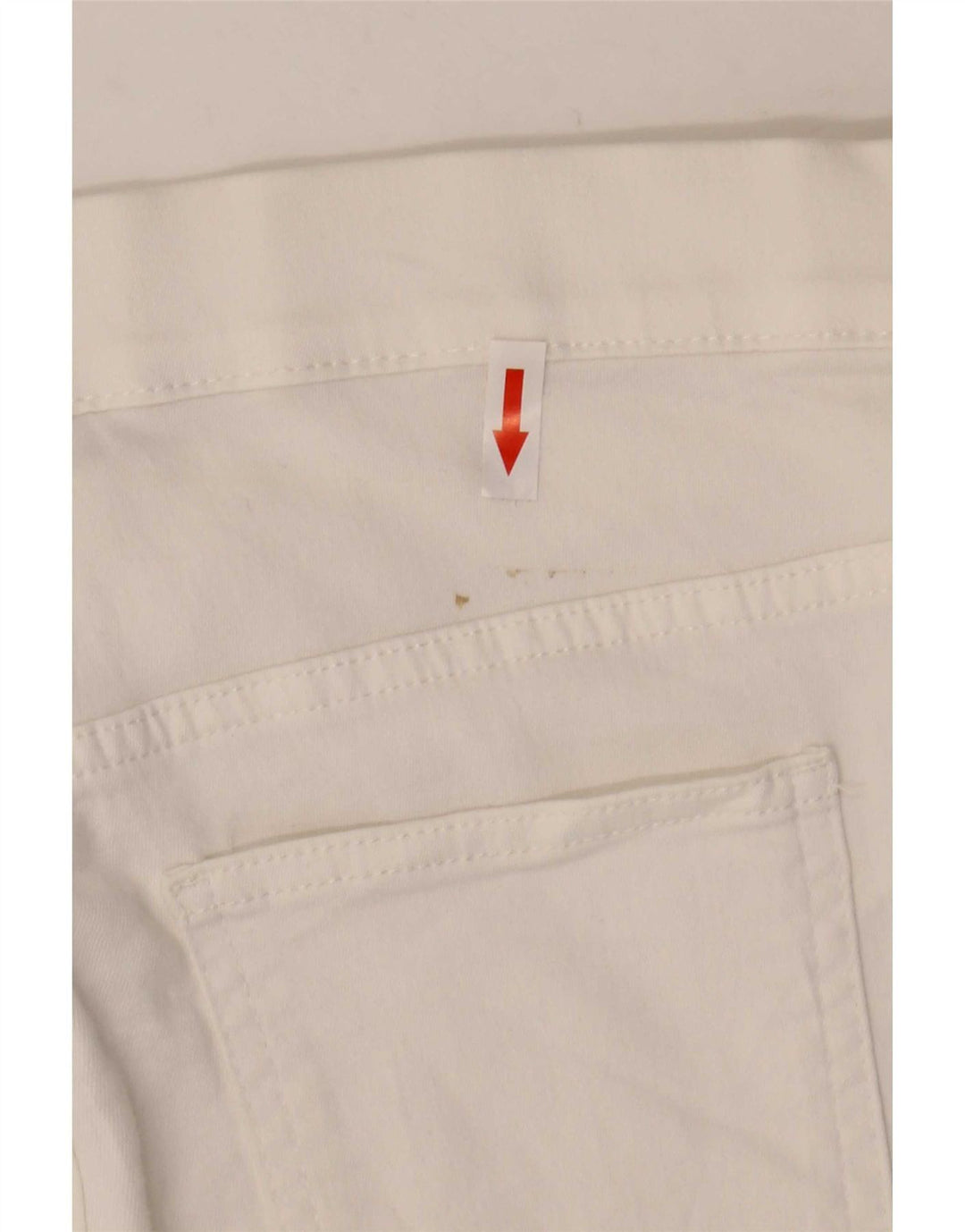 Calça jeans feminina Marks & Spencer UK 12 médio W32 L28 algodão branco