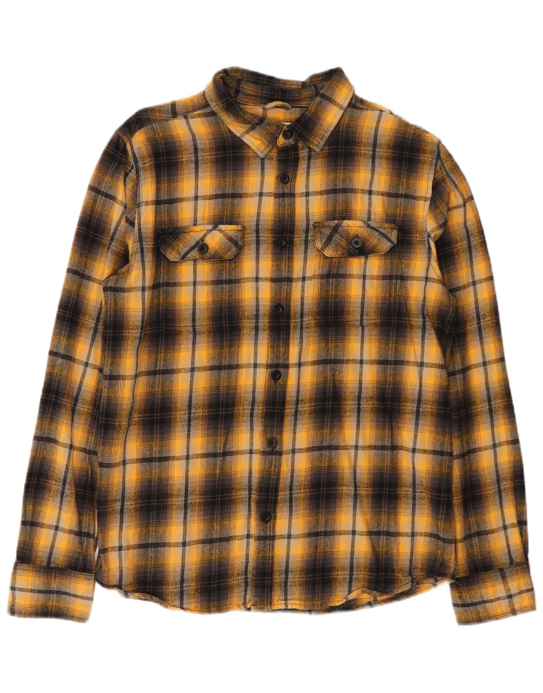 Camisa de flanela masculina Mountain Warehouse grande algodão xadrez amarelo