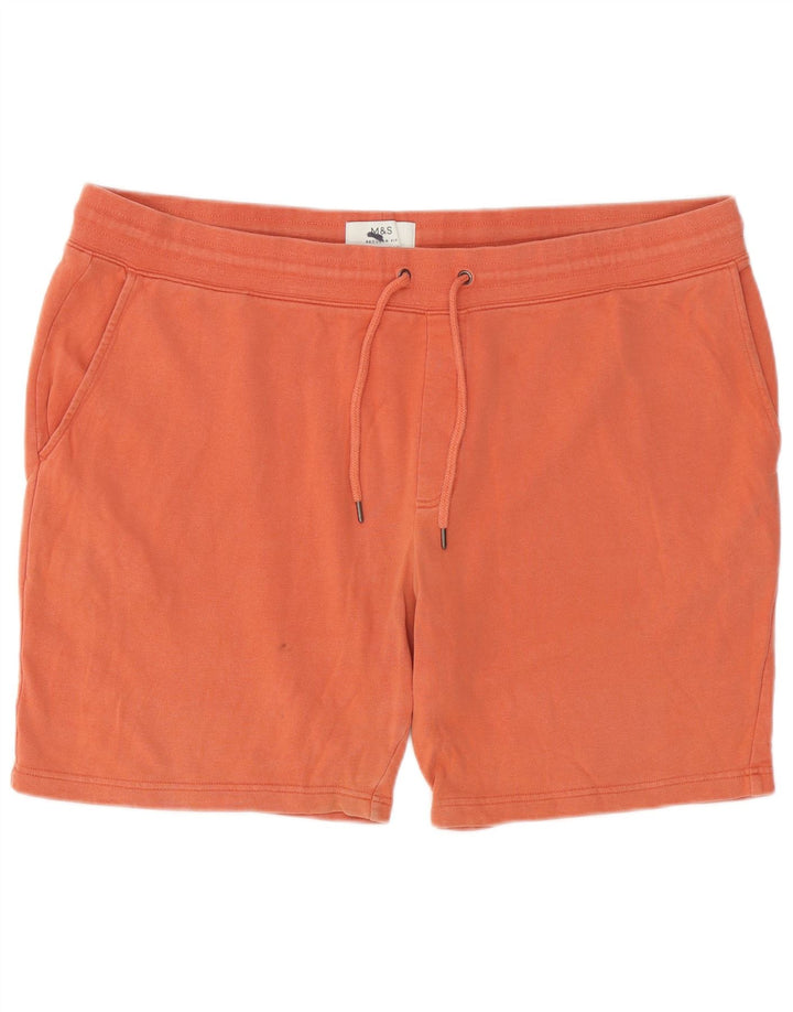 Shorts esportivos masculinos Marks & Spencer Regular Fit 3XL algodão laranja