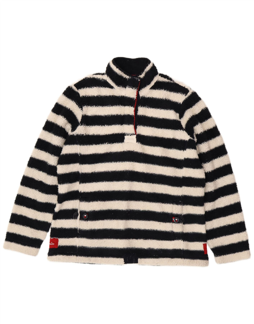 Jumper de lã grande Joules feminino Reino Unido 14 grande poliéster listrado preto