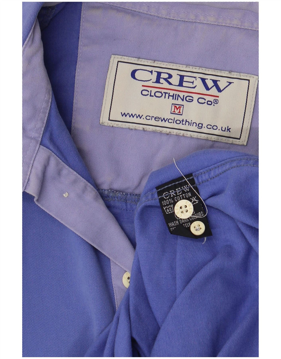 Camisa pulôver masculina Crew Clothing algodão azul médio