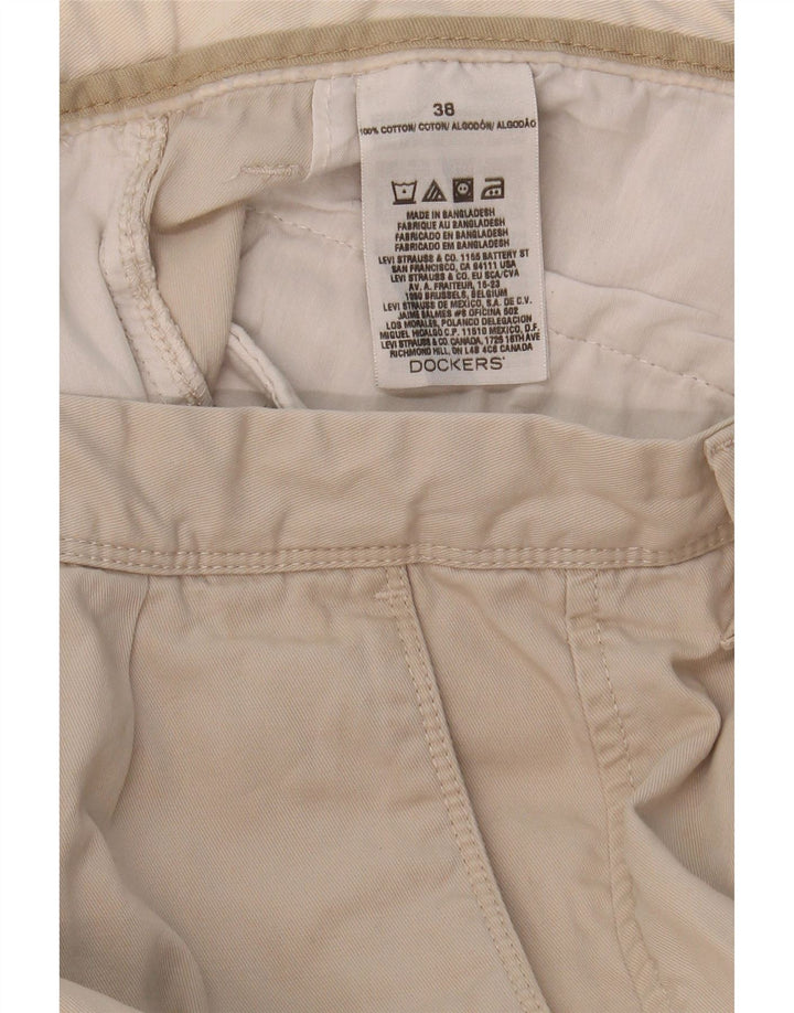 DOCKERS Mens Pegged Chino Shorts W38 XL Beige Cotton Vintage Dockers and Second-Hand Dockers from Messina Hembry 