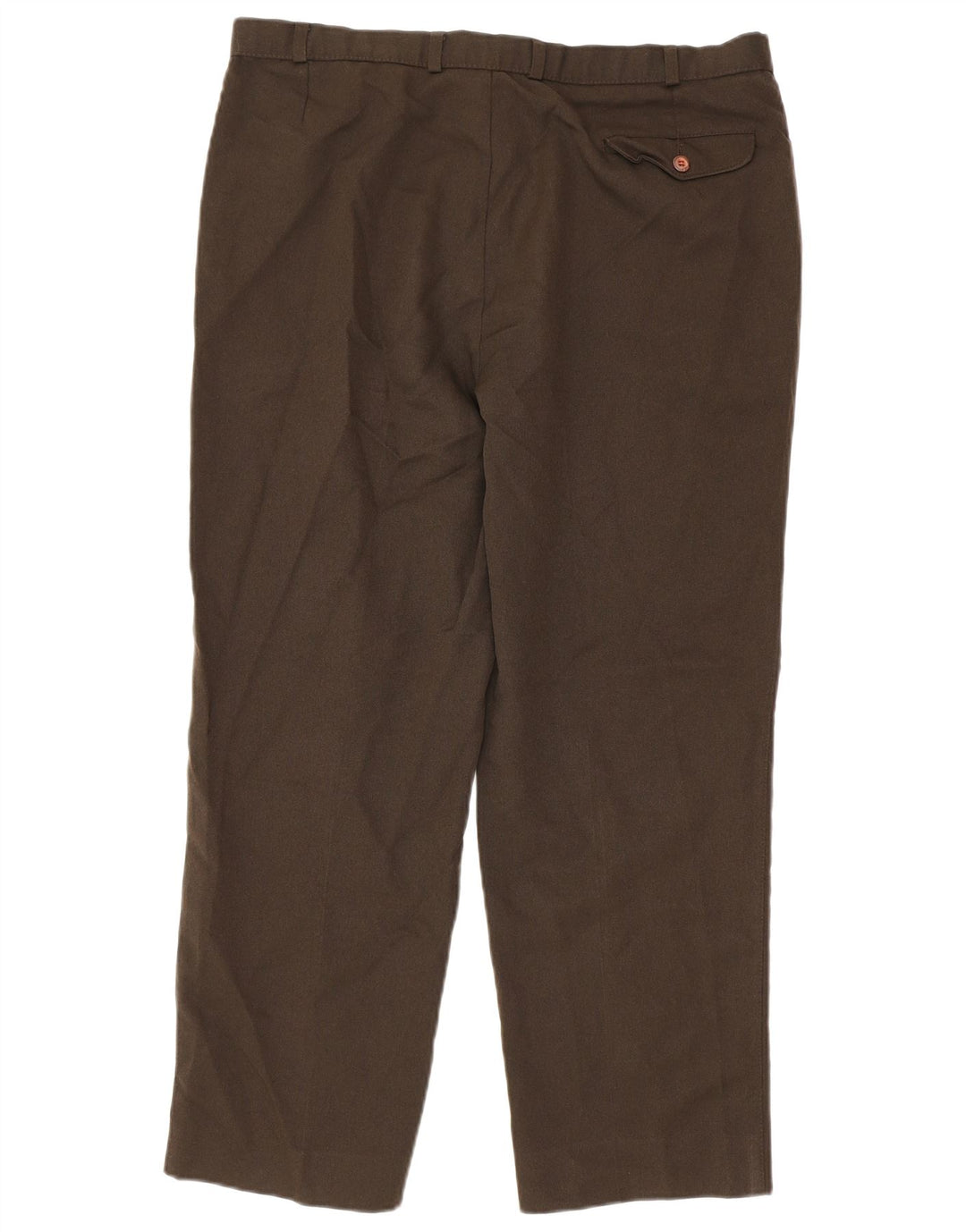 Calça casual masculina cônica Marks & Spencer W38 L31 poliéster marrom