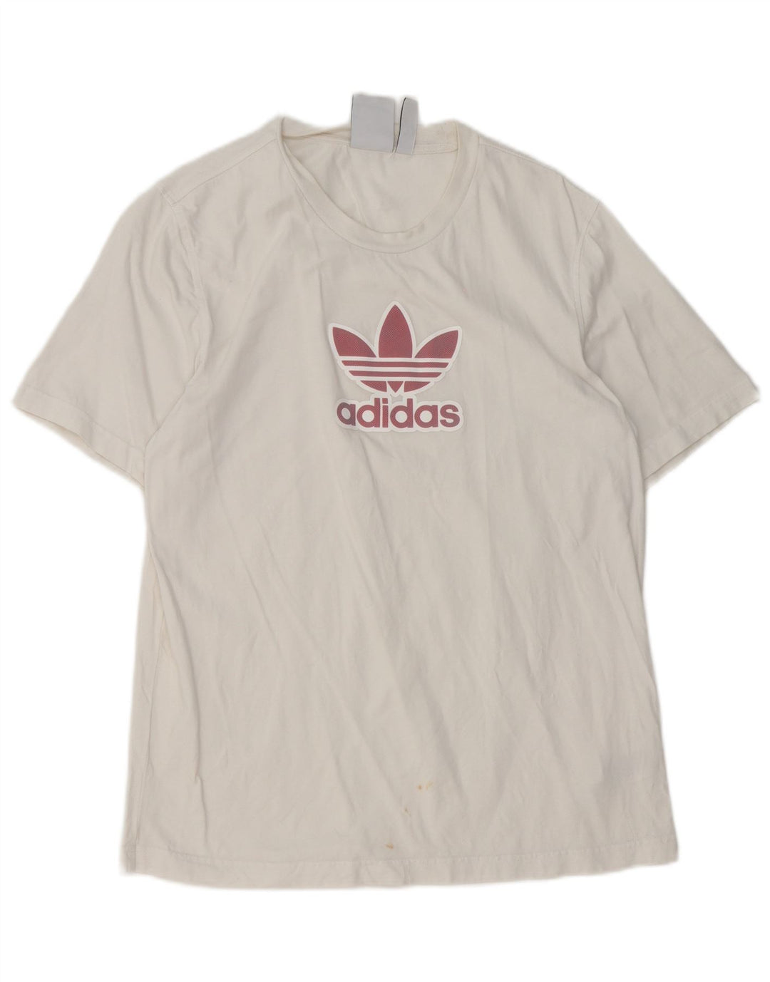 Adidas Mens Graphic T-Shirt Top Médio Algodão Branco