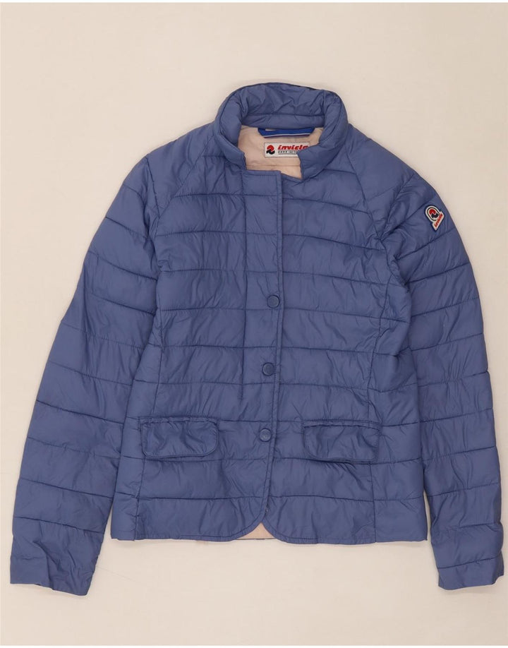 INVICTA Girls Padded Jacket 11-12 Years Blue Nylon Vintage Invicta and Second-Hand Invicta from Messina Hembry 