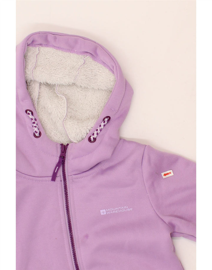 MOUNTAIN WAREHOUSE Girls Zip Hoodie Sweater 7-8 Years Purple Polyester Vintage Mountain Warehouse and Second-Hand Mountain Warehouse from Messina Hembry 