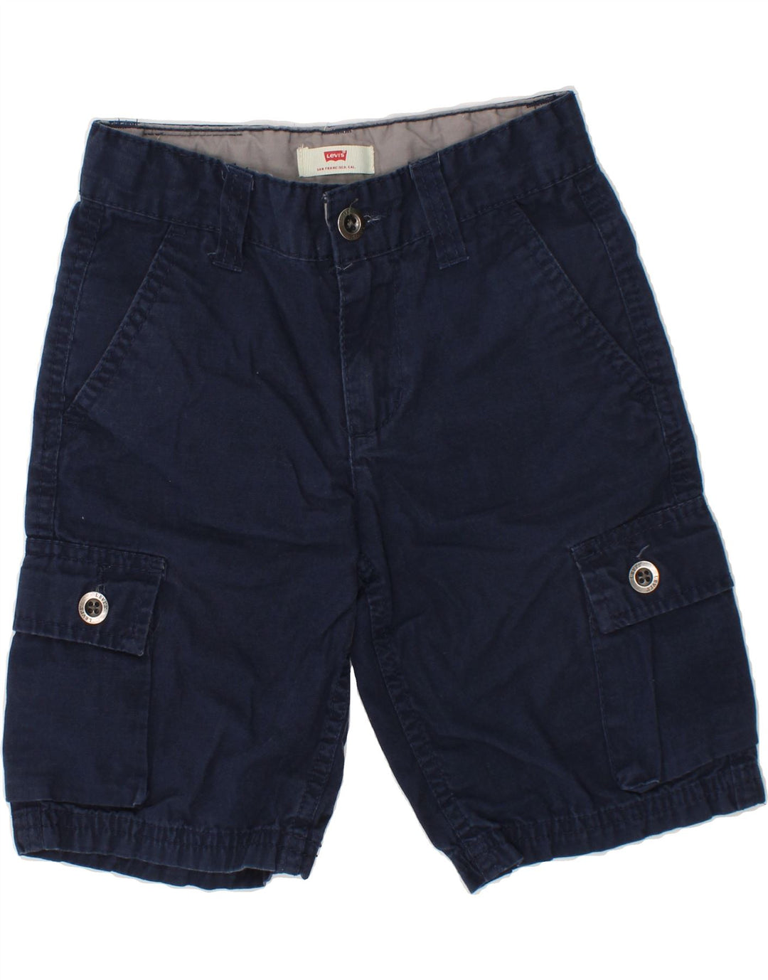 LEVI'S Boys Cargo Shorts 4-5 Years W22  Navy Blue Cotton Vintage Levi's and Second-Hand Levi's from Messina Hembry 