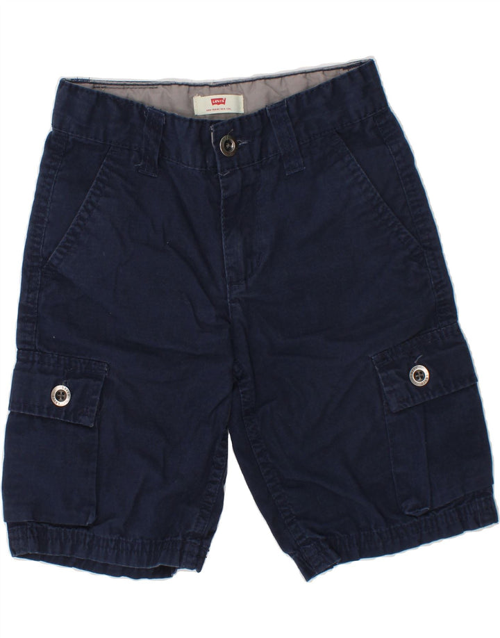 LEVI'S Boys Cargo Shorts 4-5 Years W22  Navy Blue Cotton Vintage Levi's and Second-Hand Levi's from Messina Hembry 