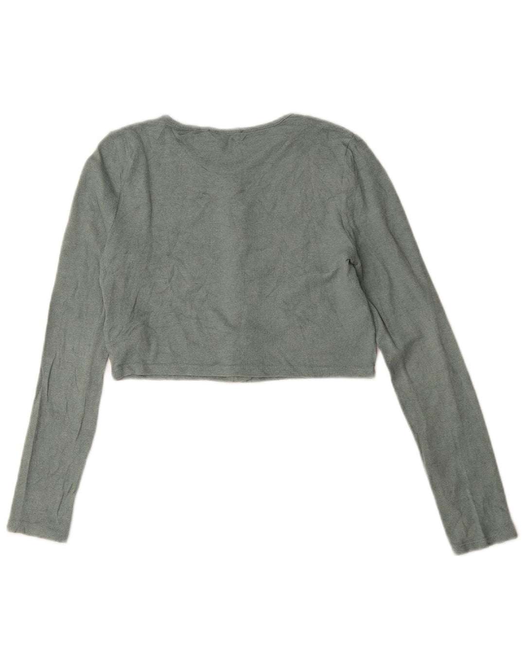 Suéter cardigã feminino Zara Reino Unido 12 viscose verde médio