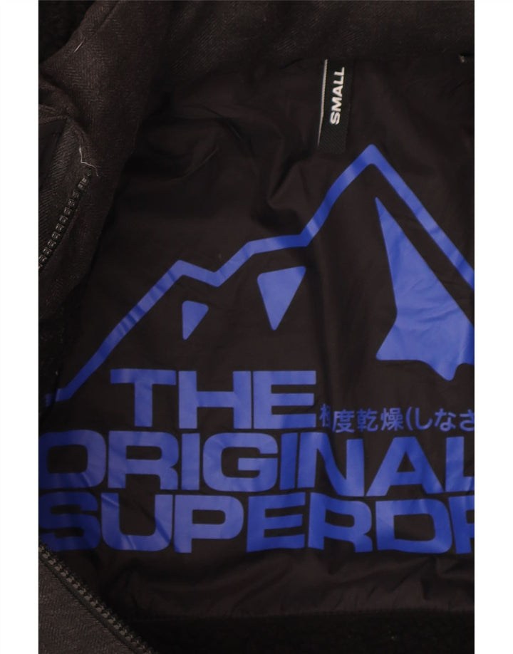 Jaqueta acolchoada com capuz masculina Superdry UK 36 poliéster cinza pequeno