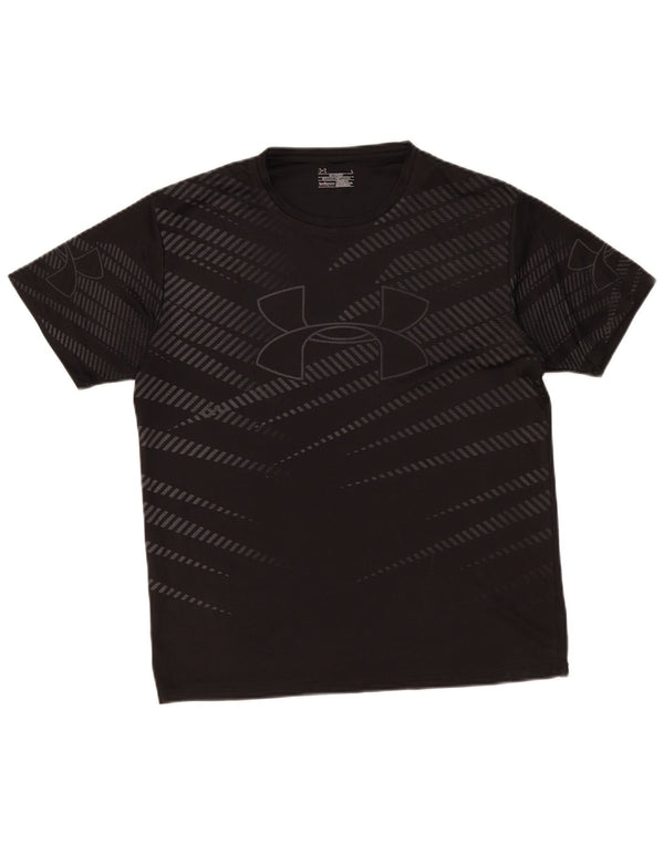 Camiseta feminina Under Armour Heat Gear Graphic UK 16 grande listrada preta