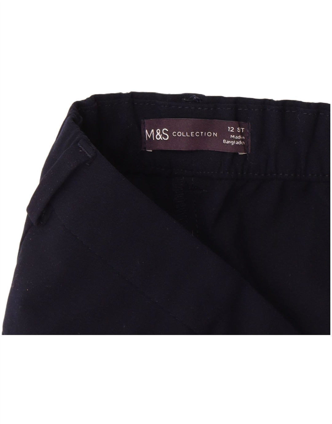 Calça Chino Feminina MARKS & SPENCER UK 12 Médio W30 L28 Azul Marinho
