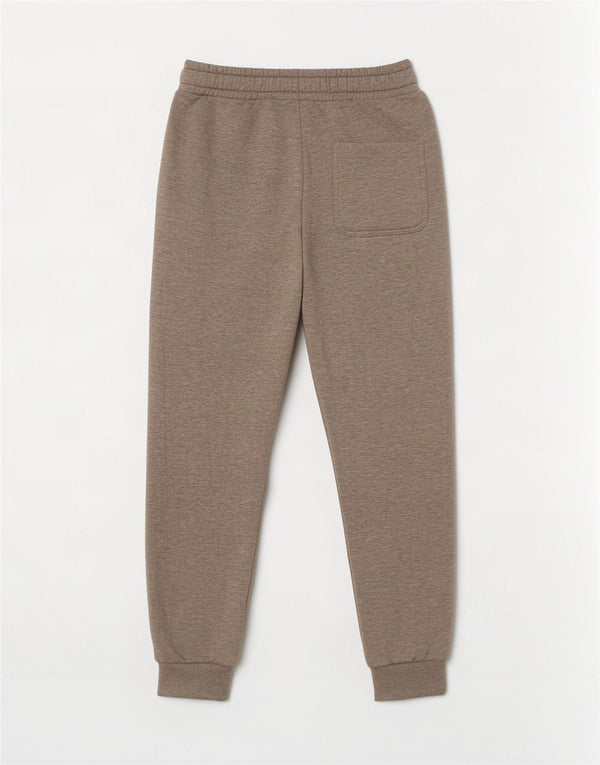 Lyle & Scott Calças de treino para meninos, joggers, 8-9 anos, algodão manchado cinza