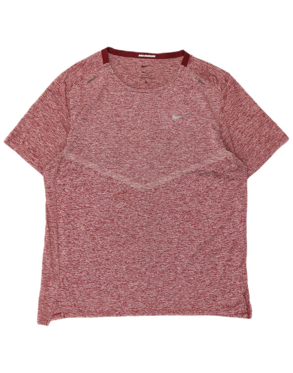 Camiseta masculina Nike Top médio Borgonha manchada