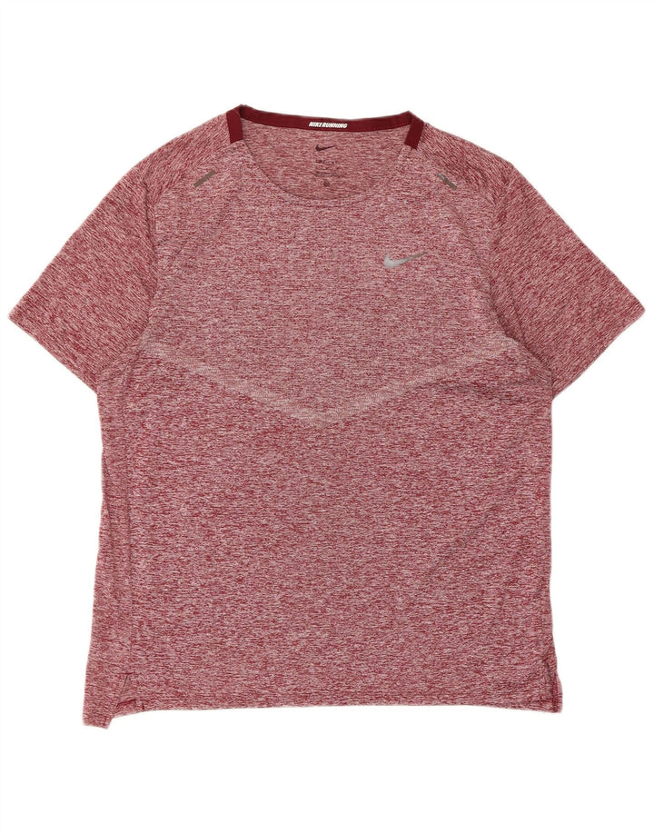 Camiseta masculina Nike Top médio Borgonha manchada