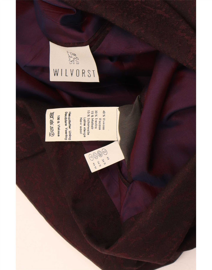 Jaqueta Blazer Masculina Wilvorst Crop 1 Botão Reino Unido 34 XS Roxo Viscose