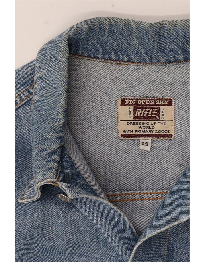 Jaqueta jeans masculina Rifle UK 44 2XL azul