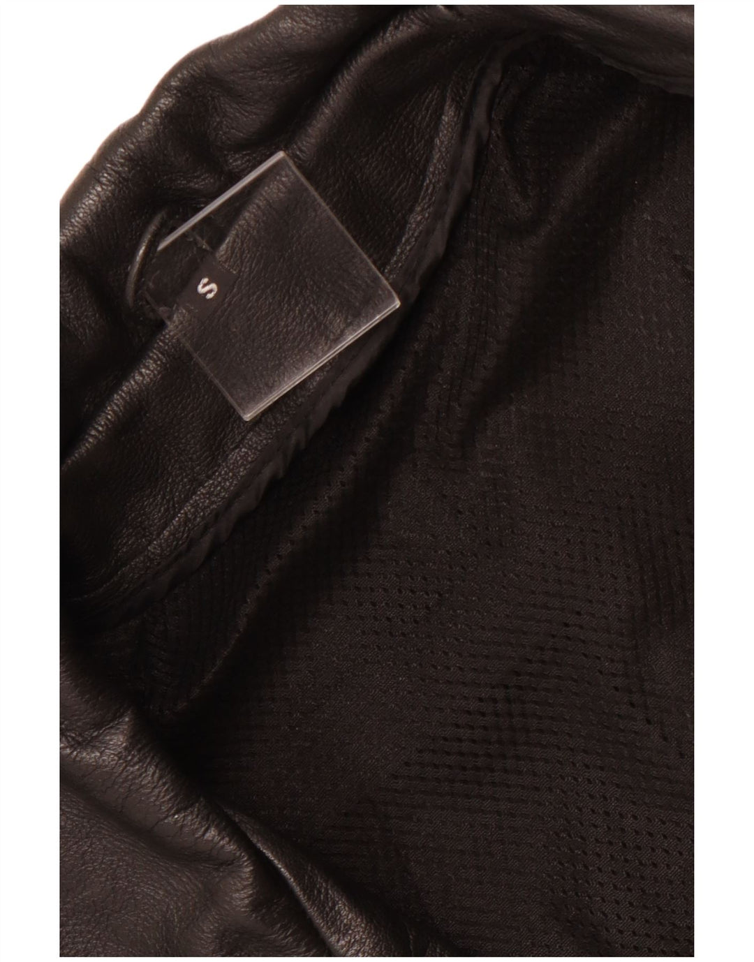 Jaqueta masculina de couro VINTAGE para motociclista UK 36 pequena preta