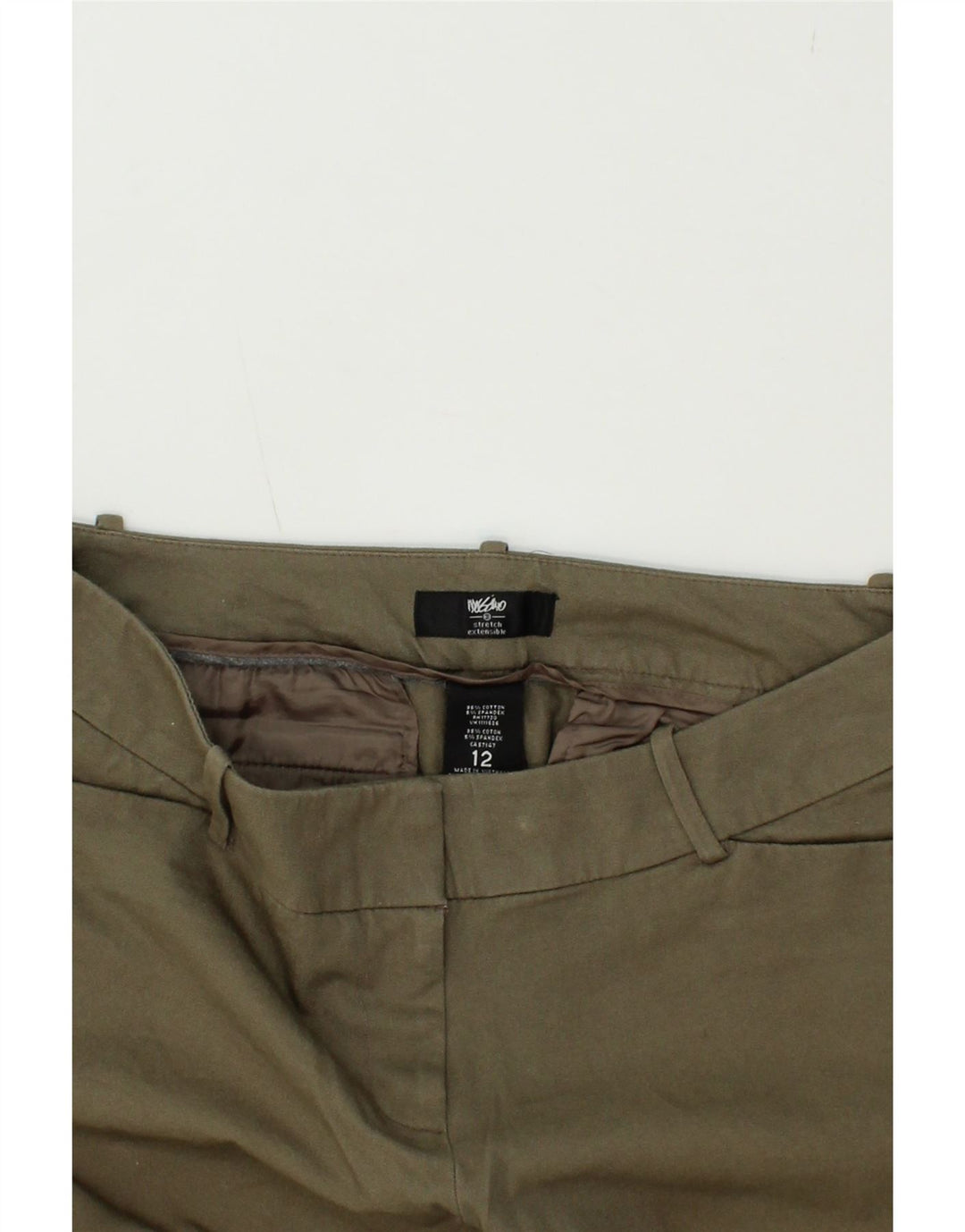 MOSSIMO Womens Stretch Skinny Casual Trousers US 12 Large W34 L30 Khaki Vintage Mossimo and Second-Hand Mossimo from Messina Hembry 
