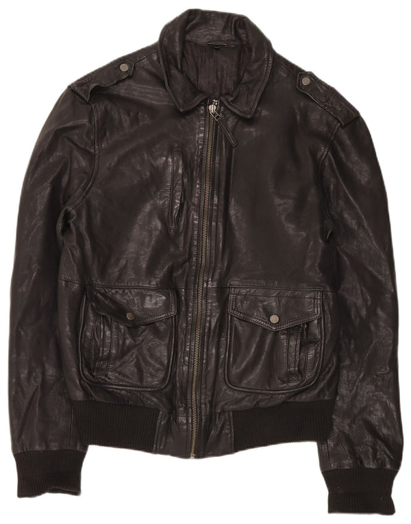 Jaqueta bomber militar vintage masculina UK 40 grande preta