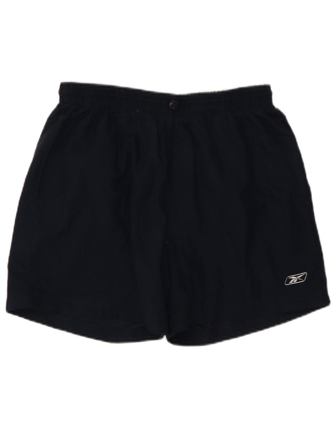 Shorts esportivos femininos REEBOK UK 14 grande poliéster azul marinho