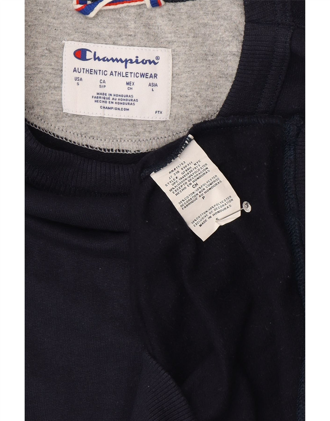 Champion moletom masculino jumper pequeno algodão azul marinho