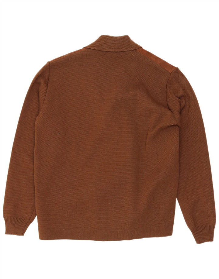 Suéter Cardigan Masculino Vintage Pequeno Marrom