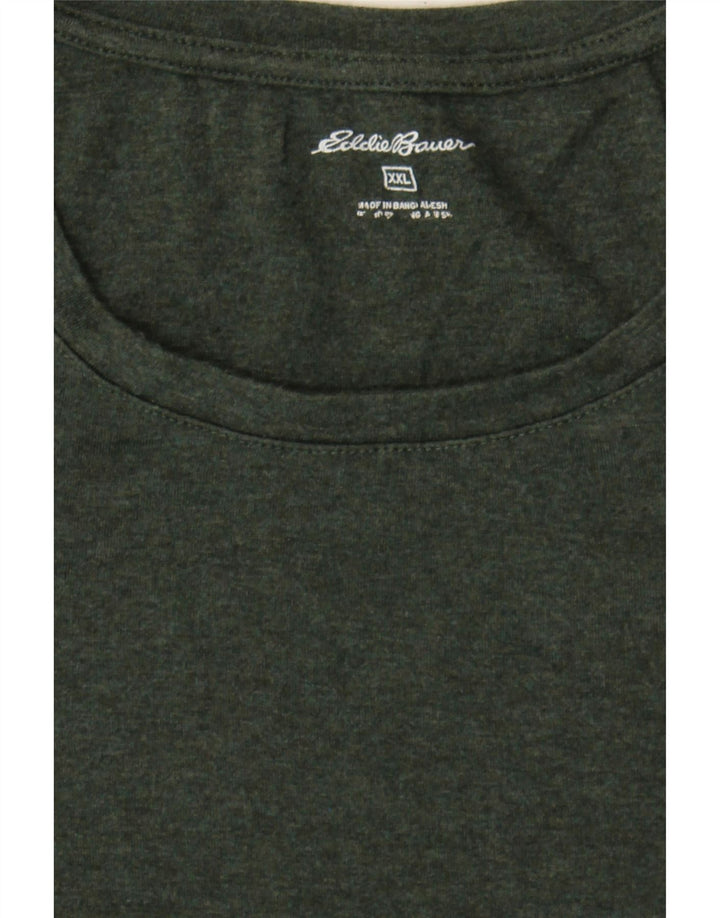 EDDIE BAUER Womens Top Long Sleeve UK 20 2XL Green Cotton Vintage Eddie Bauer and Second-Hand Eddie Bauer from Messina Hembry 