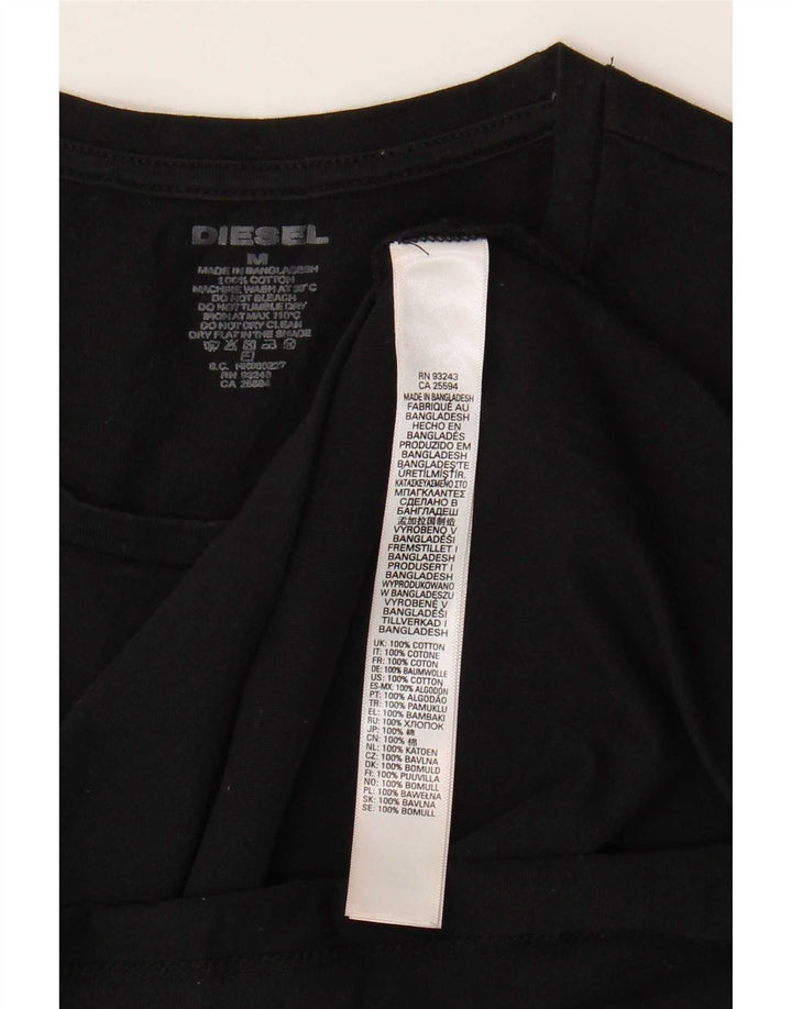 Camiseta masculina Diesel Top médio algodão preto