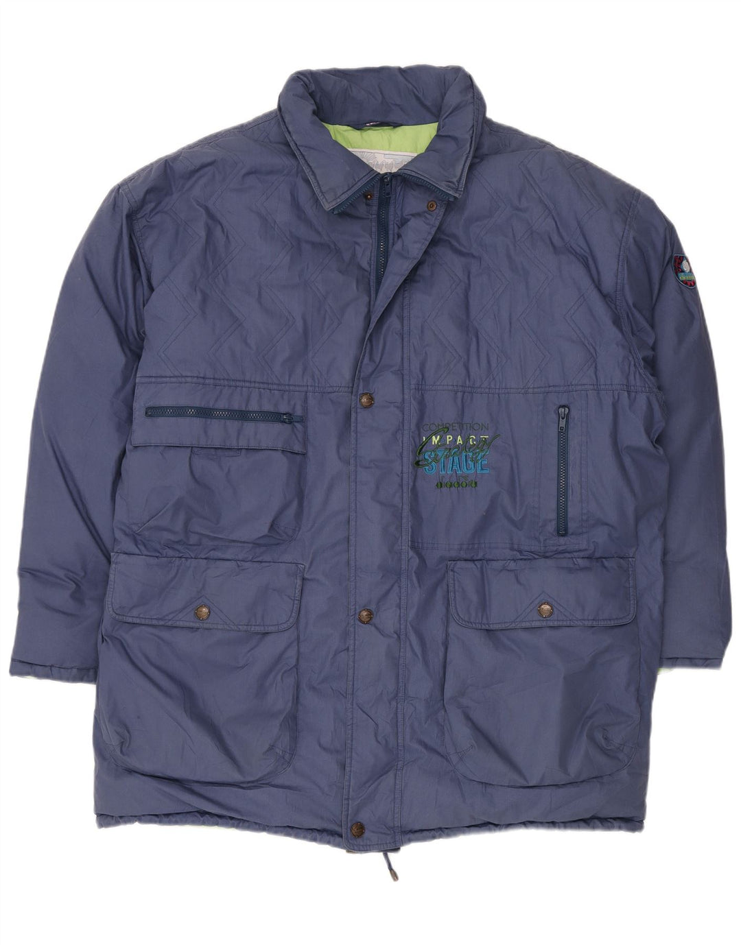 Jaqueta acolchoada masculina DIADORA UK 44 2XL poliéster azul marinho