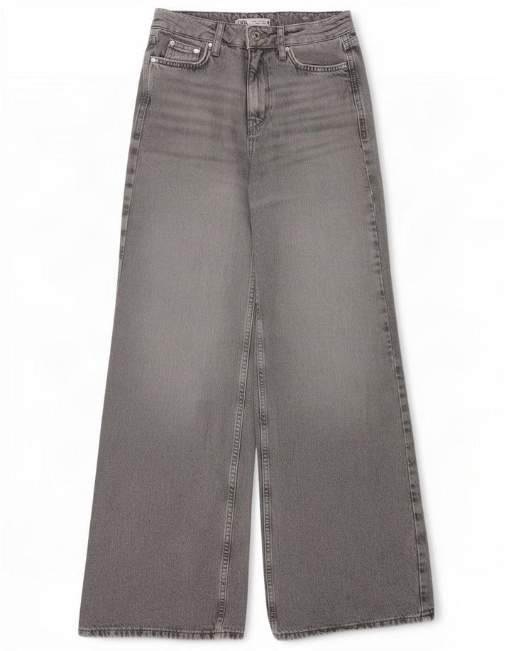 Zara Jeans feminino queimado EU 32 2XS W22 L31 cinza