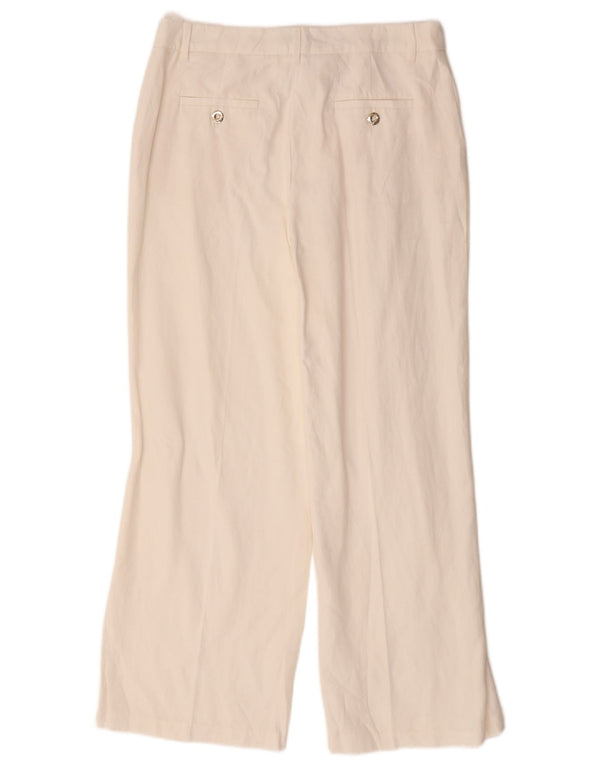 Calça feminina Marks & Spencer Per Una Chino UK 10 pequena W30 L28 branco