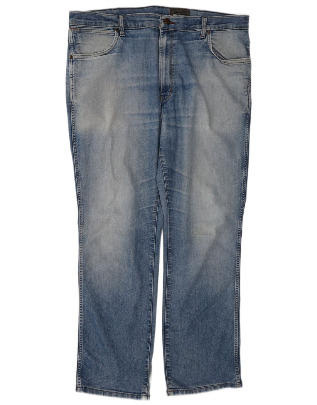 Wrangler Masculino Texas Stretch Straight Jeans W40 L30 Azul Algodão