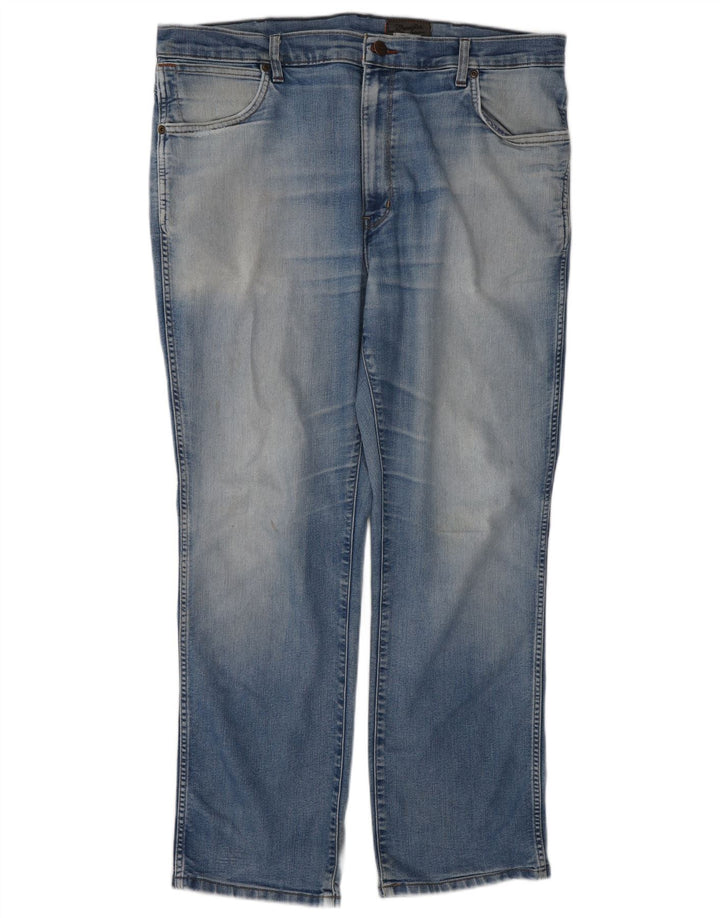 Wrangler Masculino Texas Stretch Straight Jeans W40 L30 Azul Algodão